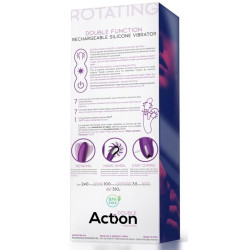 ACTION Vibro Rabbit Rotating Double 10 x 3.5cm Violet